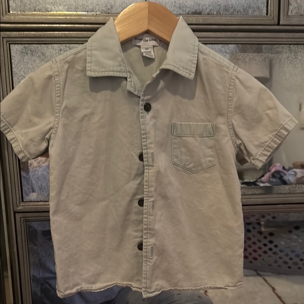 Miles the label boys Jean button down top
